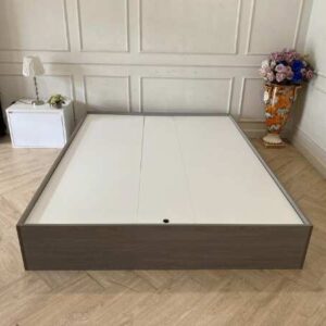 5英尺床，1个抽屉，灰色，简约风格_1W8A8ZYT5F