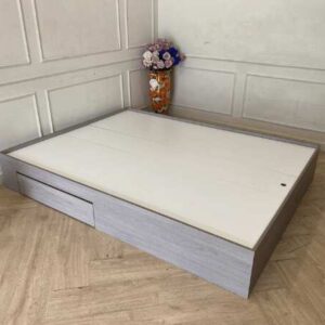 5英尺床，1个抽屉，灰色，简约风格_1W8A8ZYT5F