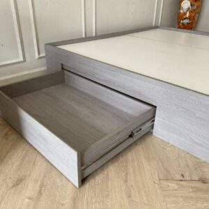 5英尺床，1个抽屉，灰色，简约风格_1W8A8ZYT5F