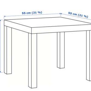IKEA LACK 邊枱，方形刨花板，深啡色（三塊）