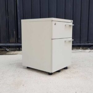 带 2 个抽屉的移动柜，白色，Koncept 品牌