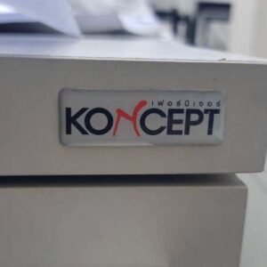 带 2 个抽屉的移动柜，白色，Koncept 品牌