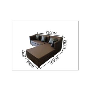 Cozy Modern 棕色 L 型转角沙发（全新）