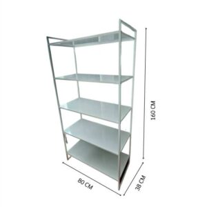 白色金屬層架單元，宜家 JONAXEL 型號。(1)