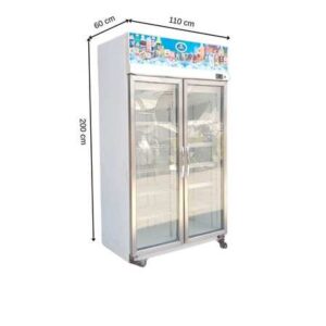 SANDEN INTERCOOL 双门不锈钢冷冻柜，型号 YPM-110P