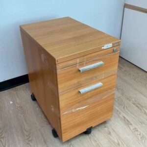 移动式双抽屉柜，棕色，Practika品牌