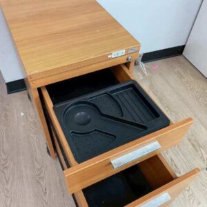 移动式双抽屉柜，棕色，Practika品牌
