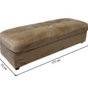 两件套双人沙发，浅棕色布艺软垫。