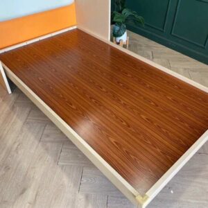 儿童双层床，尺寸 3.5 英尺，带储物梯，奶油橙色，SB FURNITURE 品牌。_7VNXU2DST1