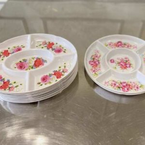 5格托盘，花卉图案