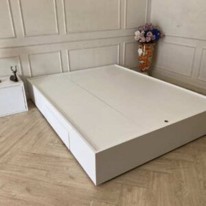 5英尺床，1个抽屉，灰色，简约风格_9BVCTWQ31H