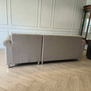 极简风浅灰色 L 型布艺转角沙发（全新）