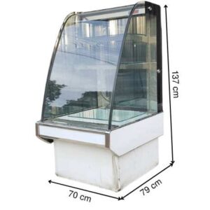 蛋糕展示冷冻柜，三层弧形玻璃