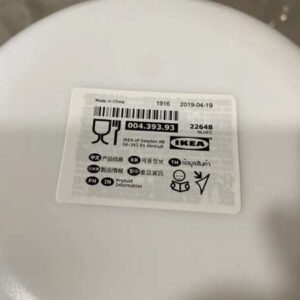 宜家白色餐具套装