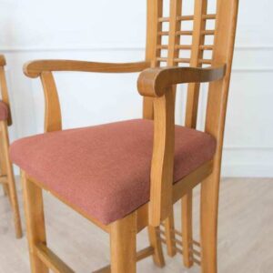 儿童椅、木架（高座）、儿童餐椅砖橙色织物内饰_GSDXDQTYMG