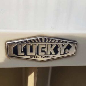 双层垂直文件架，16 个隔间，钢架，奶油色，Lucky 品牌