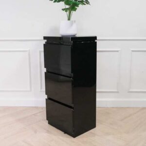 理发店美容美发柜黑色3层抽屉柜新品_HQGM6JYJZX