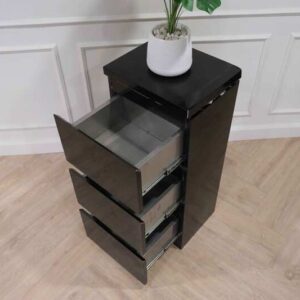 理发店美容美发柜黑色3层抽屉柜新品_HQGM6JYJZX