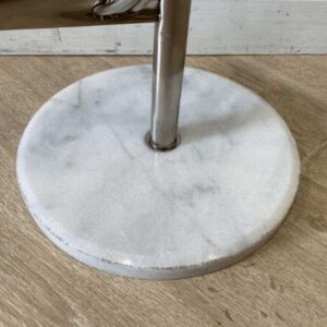 边桌，大理石底座，玻璃桌面，圆形，现代风格