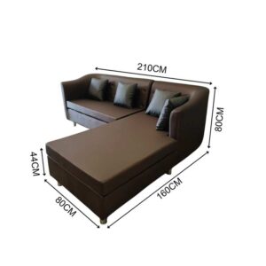 Cozy Modern 棕色 L 型转角沙发（全新）_K0HXYC36Z0