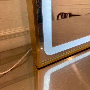 12瓦LED照明壁镜，金色边框，型号HT-PT0 5F