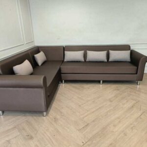 Modern Lounge 棕色 L 型转角沙发（全新）