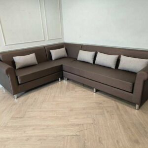 Modern Lounge 棕色 L 型转角沙发（全新）