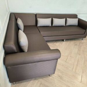 Modern Lounge 棕色 L 型转角沙发（全新）