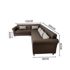 Modern Lounge 棕色 L 型转角沙发（全新）