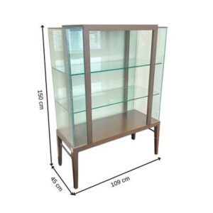 三层玻璃展示柜，木框