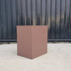 LUCKY品牌双抽屉钢制文件柜，灰色/浅棕色。