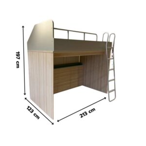 SB Design Square 双层床，Kidzio 款，浅木色 (1)