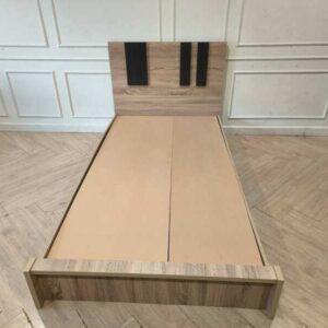 3.5英尺简约风胶合板床架（橡木纹）