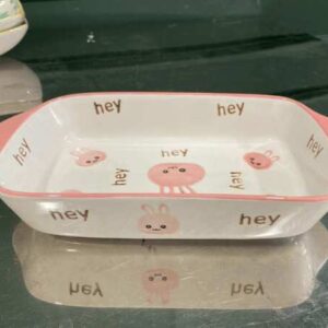 方形陶瓷盘和双柄碗