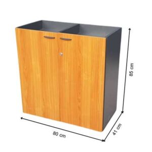 洛克沃斯（Rockworth）品牌双门双隔间文件柜，灰棕色