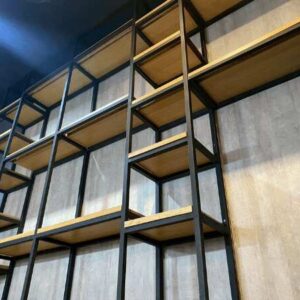 钢架搁板，木质顶部