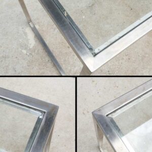 玻璃台面桌子，不锈钢框架，多用途桌子，玻璃台面_S6XHVZ21QL