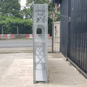 5层钢架，3个隔间，灰色