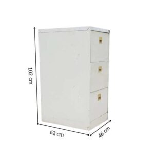 钢制文件柜,3 个抽屉,LEECO 品牌,小把手。_UQ7QFJRM84