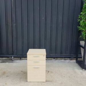 米白色三屉移动柜