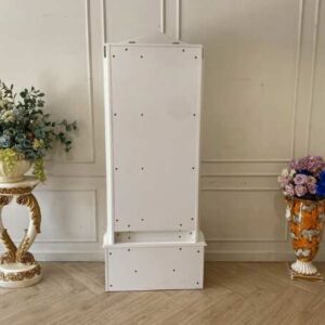 白色梳妆台，带1个抽屉和储物格，Koncept品牌。