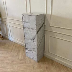 四门木质文件柜/储物柜，灰色和棕色
