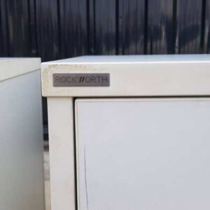 白色双抽屉文件柜，ROCKWORTH品牌