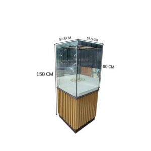 高款方形展示柜，带有一个储物格