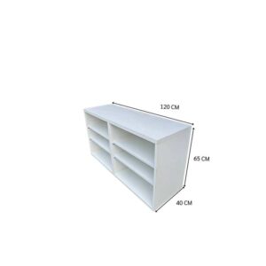 白色六格电视柜