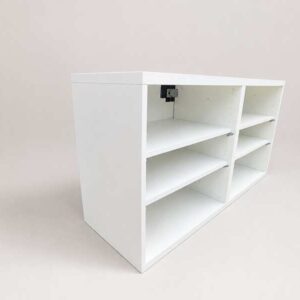 白色六格电视柜